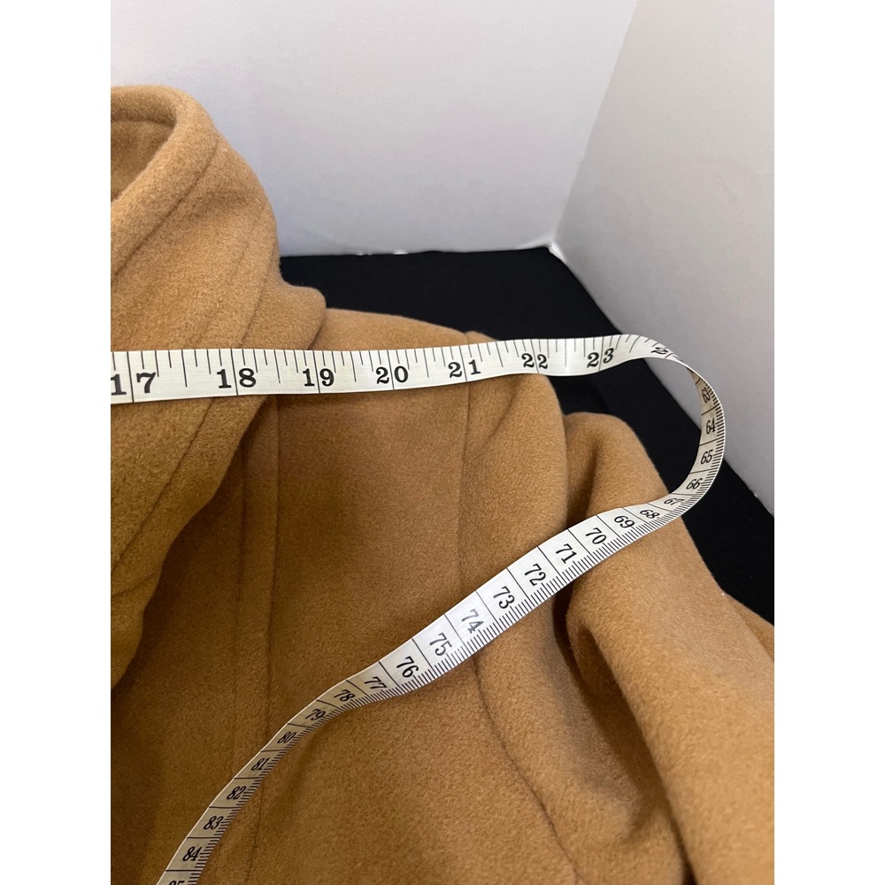 Anne Klein Womens Camel Wool Cashmere Blend Hooded Double Breasted Coat 24W - Picture 13 of 15
